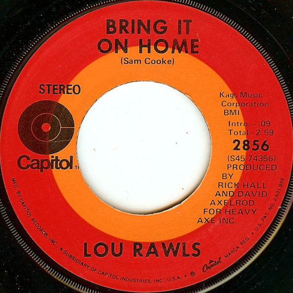 Lou Rawls : Bring It On Home (7", Los)