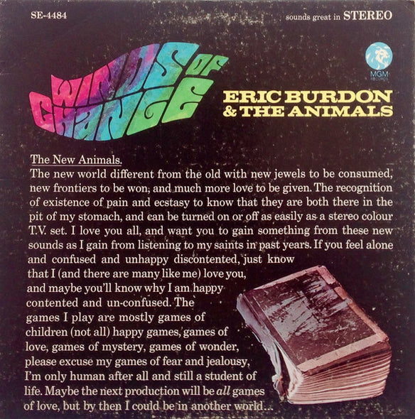 Eric Burdon & The Animals : Winds Of Change (LP, Album, MGM)