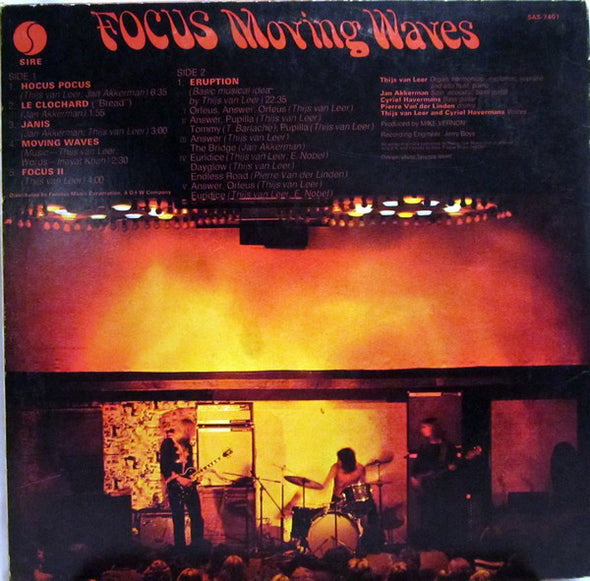 Focus (2) : Moving Waves (LP, Album, Pre)