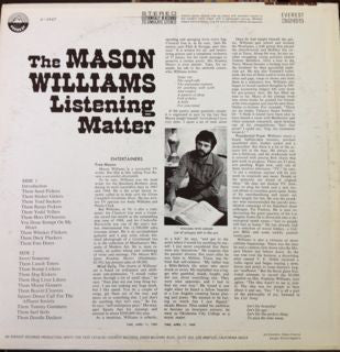 Mason Williams : The Mason Williams Listening Matter (LP)