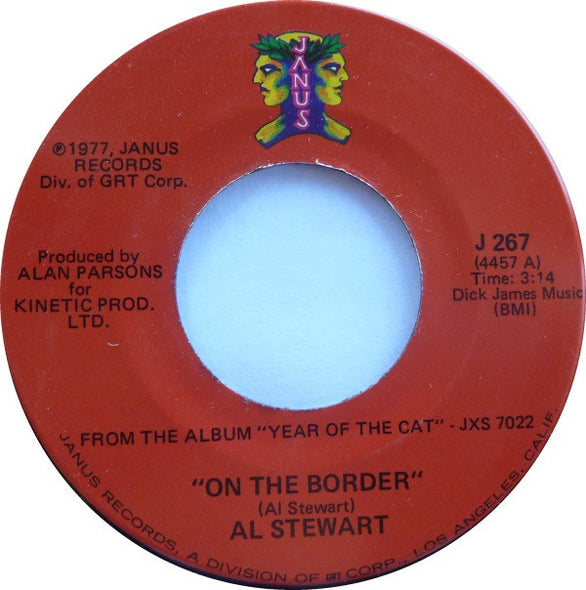 Al Stewart : On The Border (7", Single, RE, GRT)