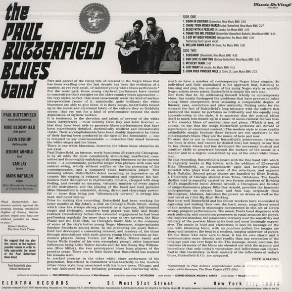 Paul Butterfield Blues Band, The : The Paul Butterfield Blues Band (LP,Album,Reissue)