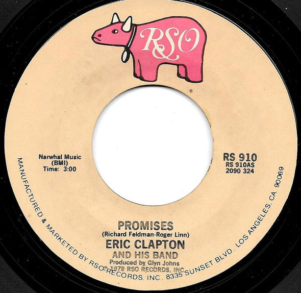 Eric Clapton And His Band : Promises (7", Styrene, Ric)