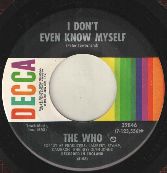 The Who : Won't Get Fooled Again (7", Single, ◆Pi)