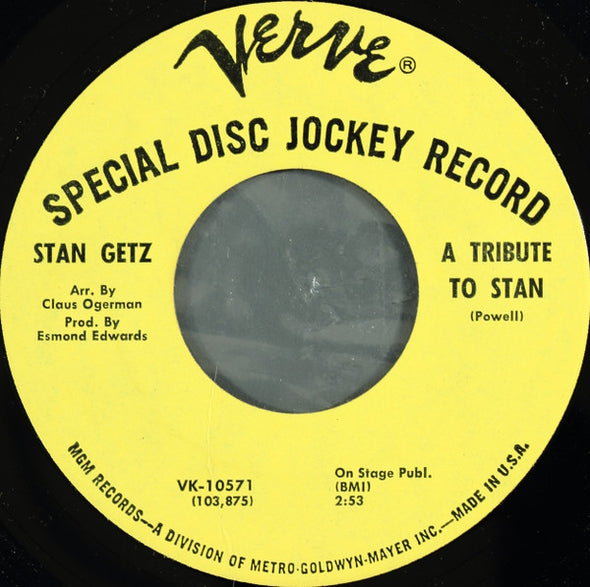 Stan Getz : My Own True Love (7", Single, Promo)