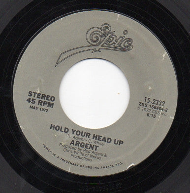 Argent : Hold Your Head Up / God Gave Rock And Roll To You (7", Single)