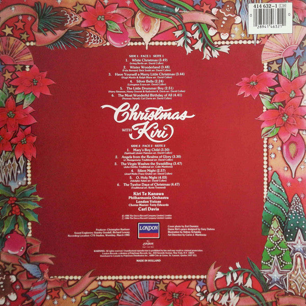 Kiri Te Kanawa : Christmas With Kiri (LP, Album)