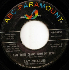 Ray Charles / Ray Charles And His Orchestra : Take These Chains From My Heart / No Letter Today (7", Single)