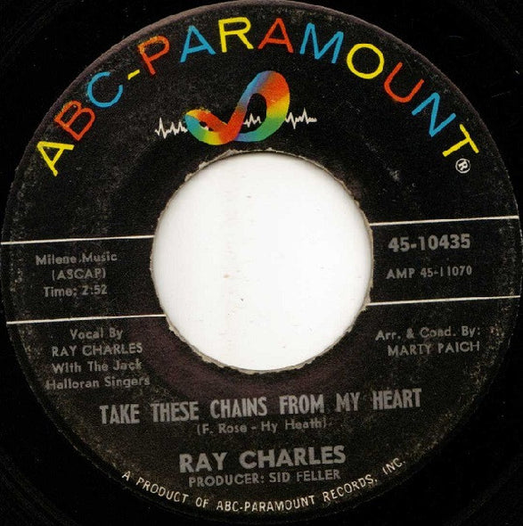 Ray Charles / Ray Charles And His Orchestra : Take These Chains From My Heart / No Letter Today (7", Single)