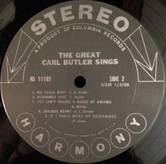 Carl Butler : The Great Carl Butler Sings (LP, Album)