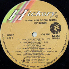 Don Gibson : The Very Best Of Don Gibson (LP, Comp)