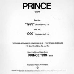 Prince : 1999 (12", Single, Promo)