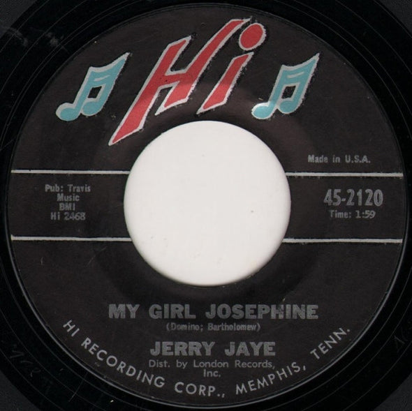 Jerry Jaye : My Girl Josephine (7", Styrene, Mon)