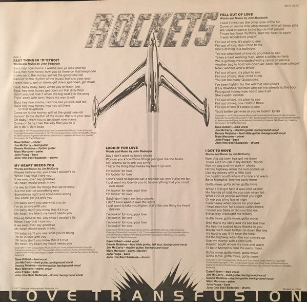 The Rockets (5) : Love Transfusion (LP, Album)