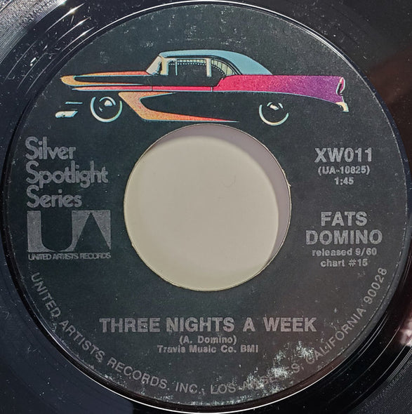Fats Domino : Three Nights A Week/ Let The Four Winds Blow (7")
