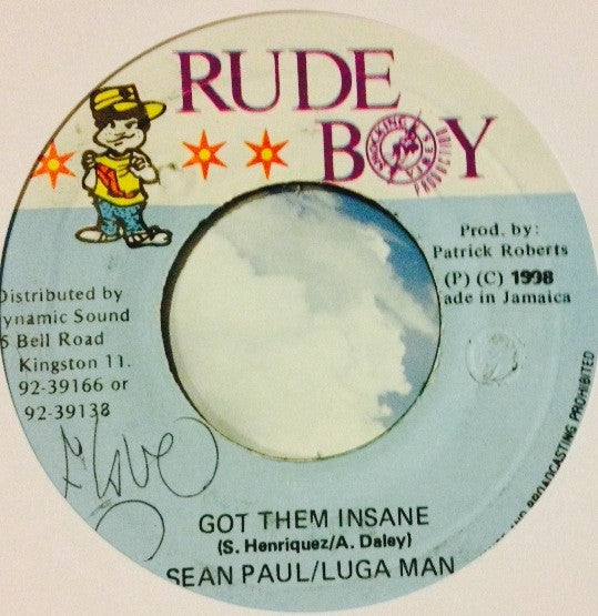 Sean Paul / Luga Man* : Got Them Insane (7")