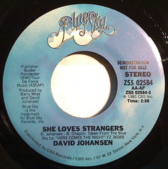 David Johansen : She Loves Strangers (7", Promo)