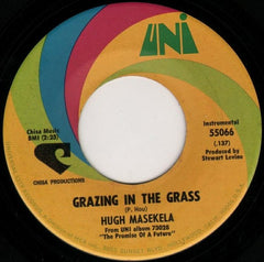 Hugh Masekela : Grazing In The Grass / Bajabula Bonke (The Healing Song) (7", Pin)