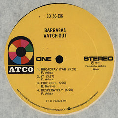 Barrabas : Watch Out (LP, Album)