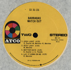 Barrabas : Watch Out (LP, Album)
