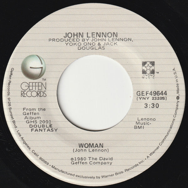 John Lennon: Woman / Beautiful Boys - Geffen - 7  