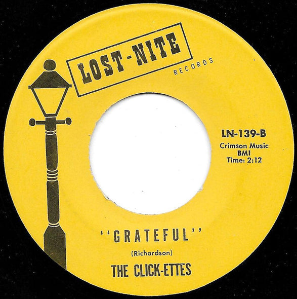 The Click-Ettes* : Because Of My Best Friend/Grateful (7", Single, RE)