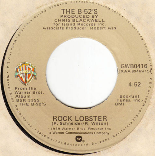 The B-52's : Rock Lobster / Private Idaho (7", Single)