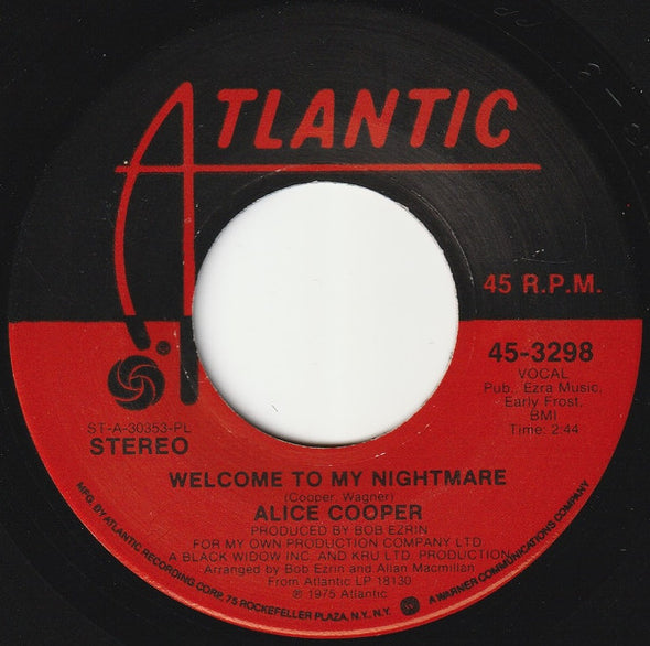 Alice Cooper (2) : Welcome To My Nightmare (7", Single, PL )