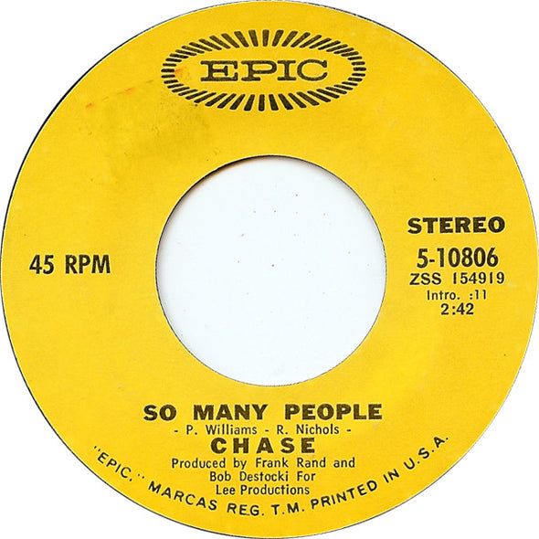 Chase (5) : So Many People (7")