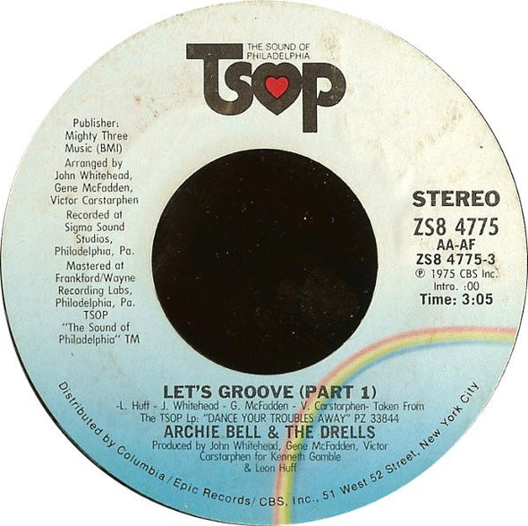 Archie Bell & The Drells : Let's Groove (7", Styrene, Pit)
