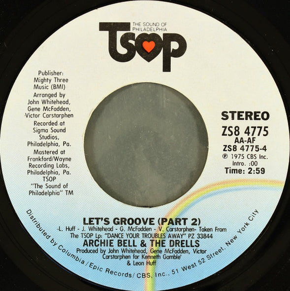 Archie Bell & The Drells : Let's Groove (7", Styrene, Pit)