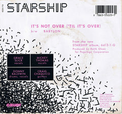 Starship (2) : It's Not Over ('Til It's Over) (7")