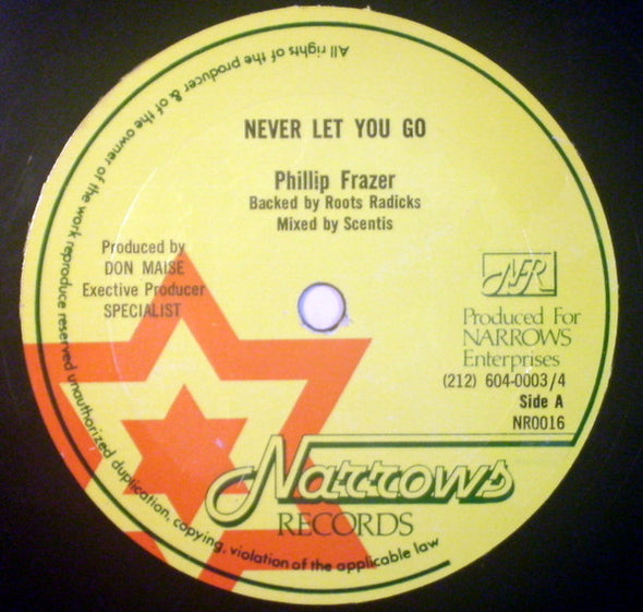 Phillip Frazier* And Ranking Toyan* : Never Let You Go (10")