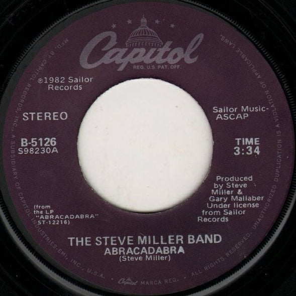 The Steve Miller Band* : Abracadabra / Baby Wanna Dance (7", Jac)