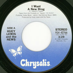 Huey Lewis And The News* : I Want A New Drug (7", Single, Styrene, Pit)