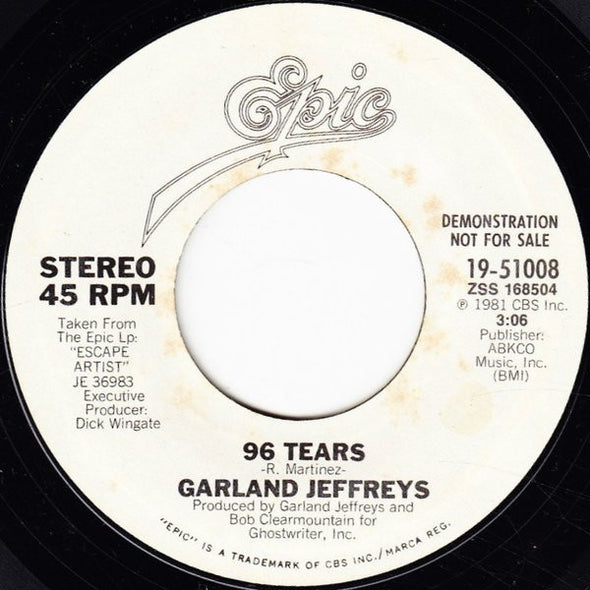 Garland Jeffreys : 96 Tears (7", Promo)