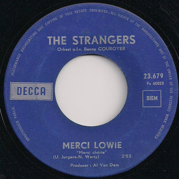 The Strangers* : Merci Lowie / 'k Hem De Boter Gefret (7", Single)