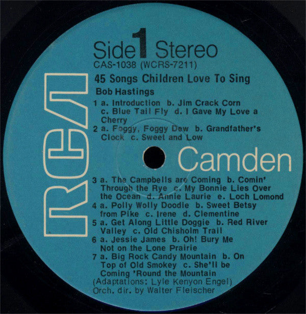 Bob Hastings : 45 Songs Children Love To Sing (LP, Album, RE)