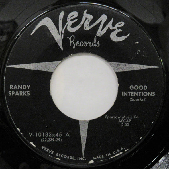 Randy Sparks : Good Intentions / I'll Fall In Love In The Spring (7")