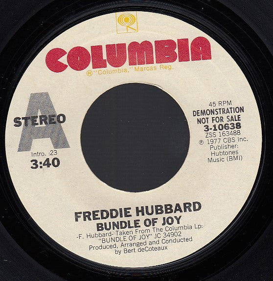Freddie Hubbard : Bundle Of Joy (7", Promo, Styrene)