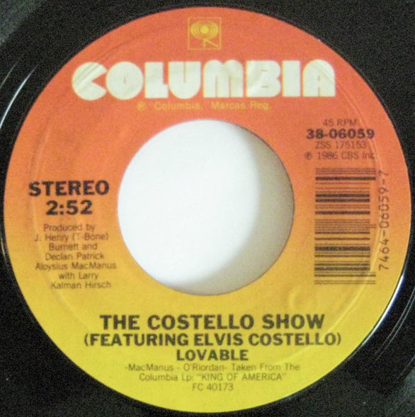 The Costello Show Featuring Elvis Costello / Elvis Costello And The Attractions* : Lovable (7", Single, Styrene)