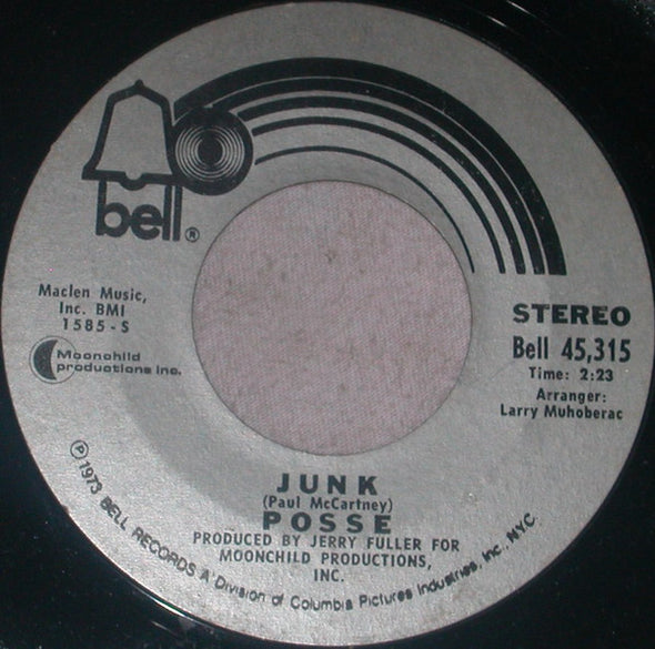 Posse (8) : Junk / Don't Take Away The Music (7")