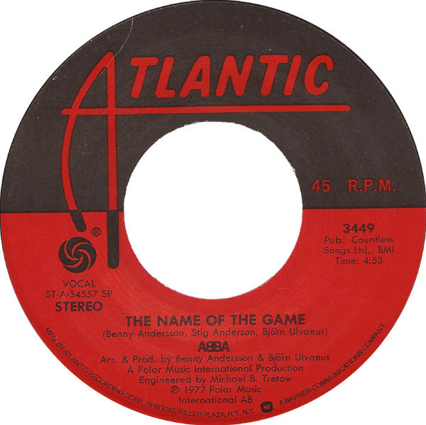 ABBA : The Name Of The Game (7", Single, SP)