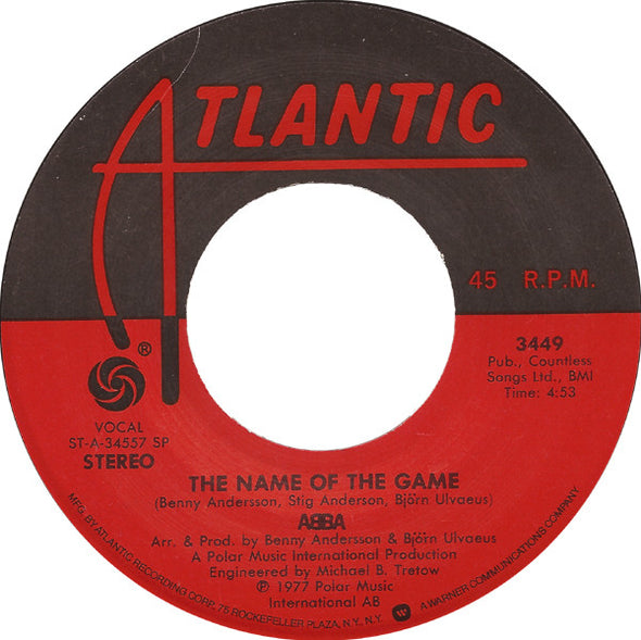 ABBA : The Name Of The Game (7", Single, SP)