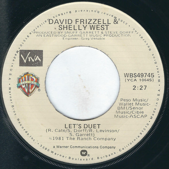 David Frizzell & Shelly West : A Texas State Of Mind (7", Jac)