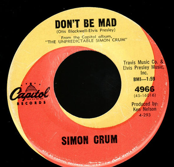 Simon Crum : Don't Be Mad / Little Red Webb (7", Single, Los)