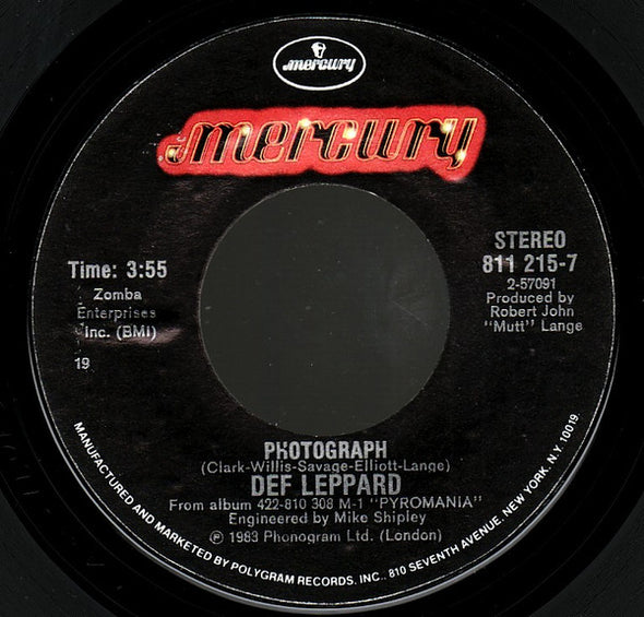 Def Leppard : Photograph (7", Single, Styrene, 19 )