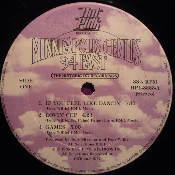 94 East : Minneapolis Genius (The Historic 1977 Recordings) (LP, Album)