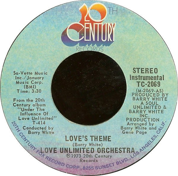 Love Unlimited Orchestra : Love's Theme (7", Single, Styrene, Ter)
