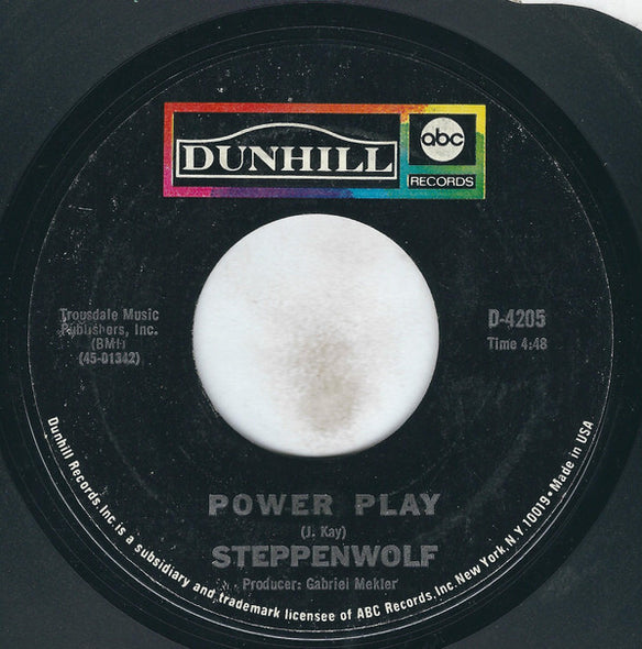 Steppenwolf : Move Over / Power Play (7", Single, Mono, Styrene, Mon)